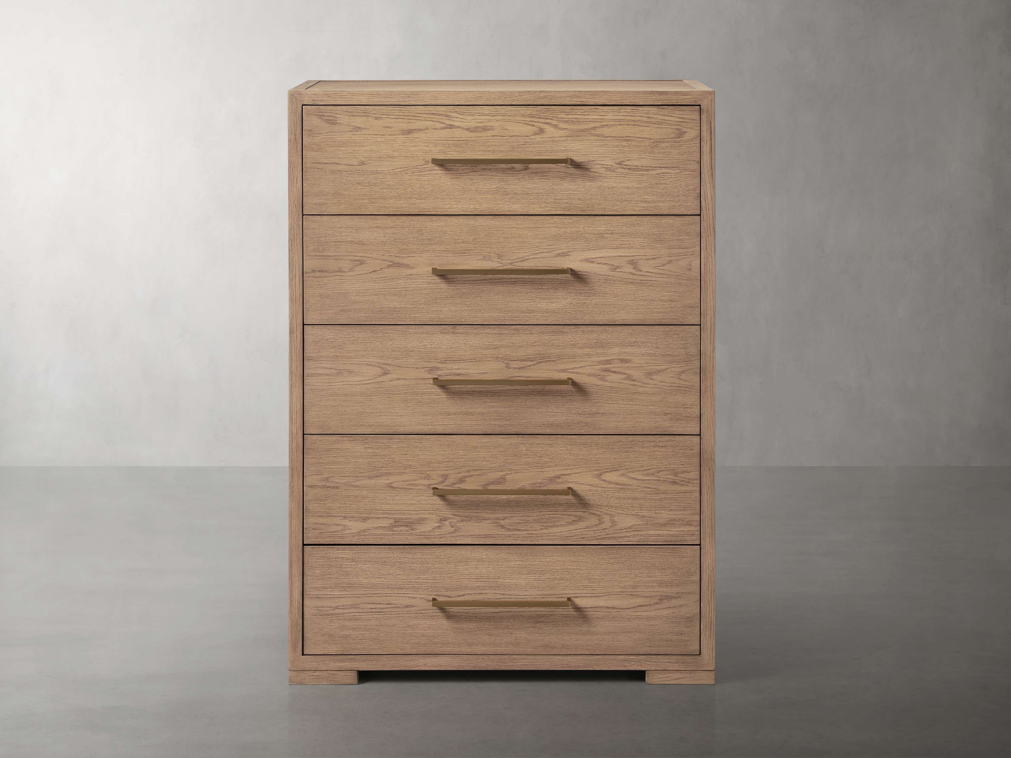 Darwyn Five-Drawer Dresser in Wood Natural  Fawn - Image 0