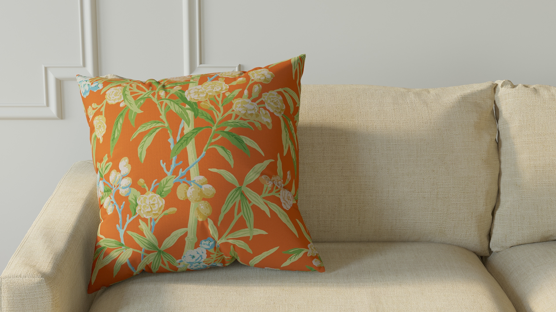 Throw Pillow 22", Mandarin Lanai, 22" x 22" - Image 2
