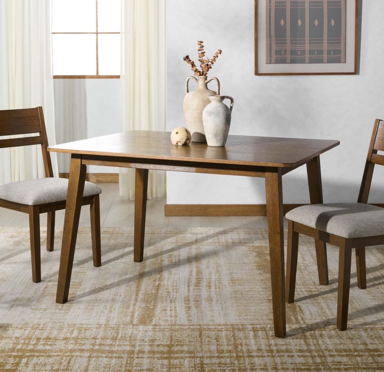 Bellalexa 48" Wood Dining Tabl - Medium Oak - Image 1