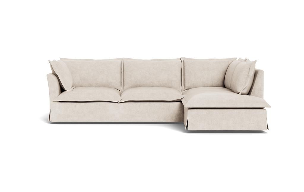 Skylar Slipcovered 3-Seat Right Bumper Sectional - Image 0