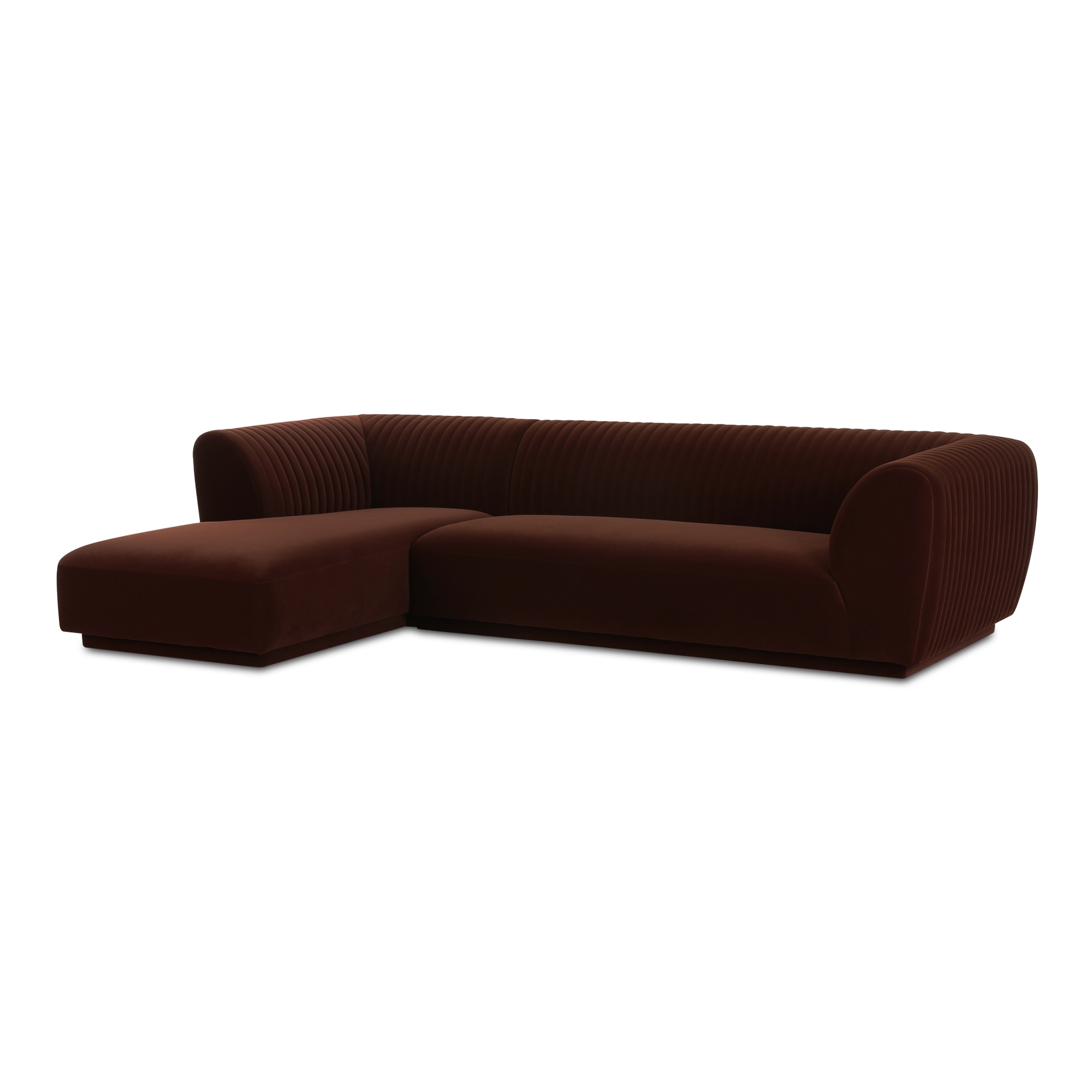Zandro Left Sectional Warm Brown - Image 1