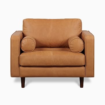 Dennes Chair Tan Charme Leather Walnut - Image 3