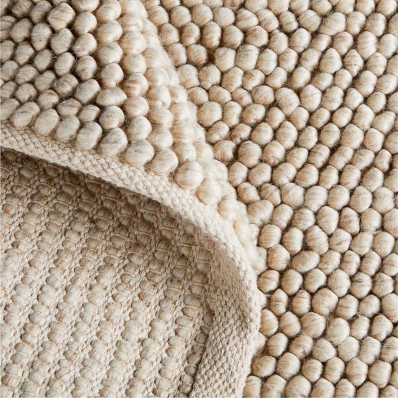 Orly Wool Blend Textured Light Tan Area Rug 6'x9' - Image 2