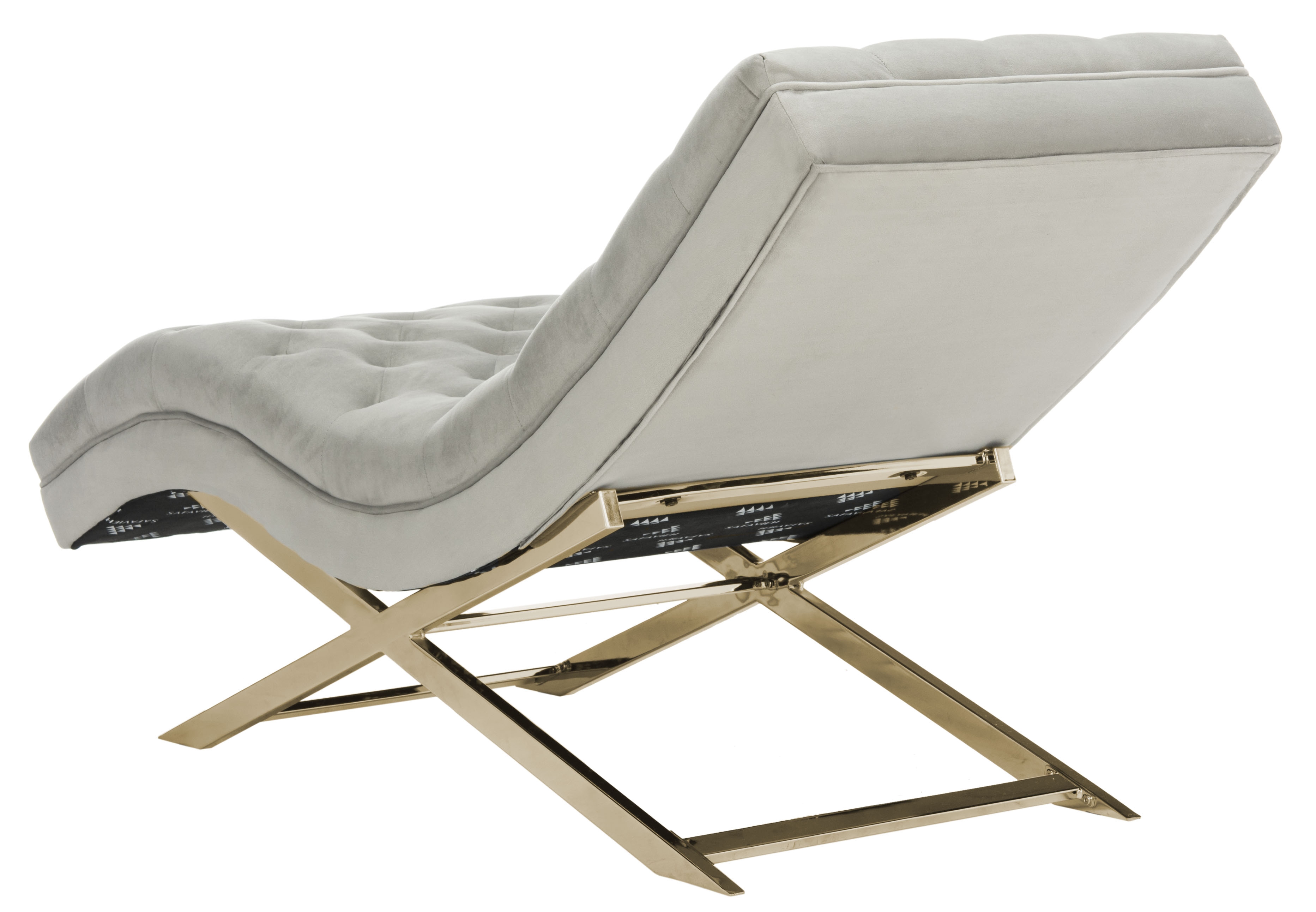 Monroe Chaise W/ Round Pillow - Grey/Gold - Arlo Home - Image 6