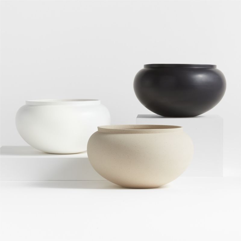 Jimena Natural Ceramic Centerpiece Bowl - Image 1