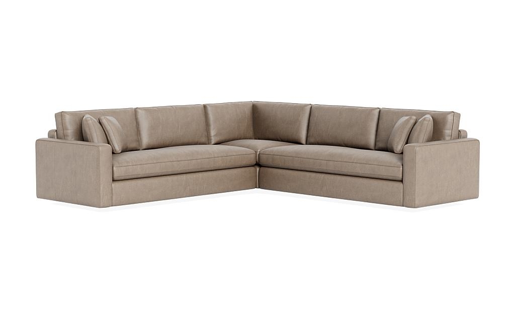 James Leather 3-Piece 4-Seat Corner Sectional - Image 2