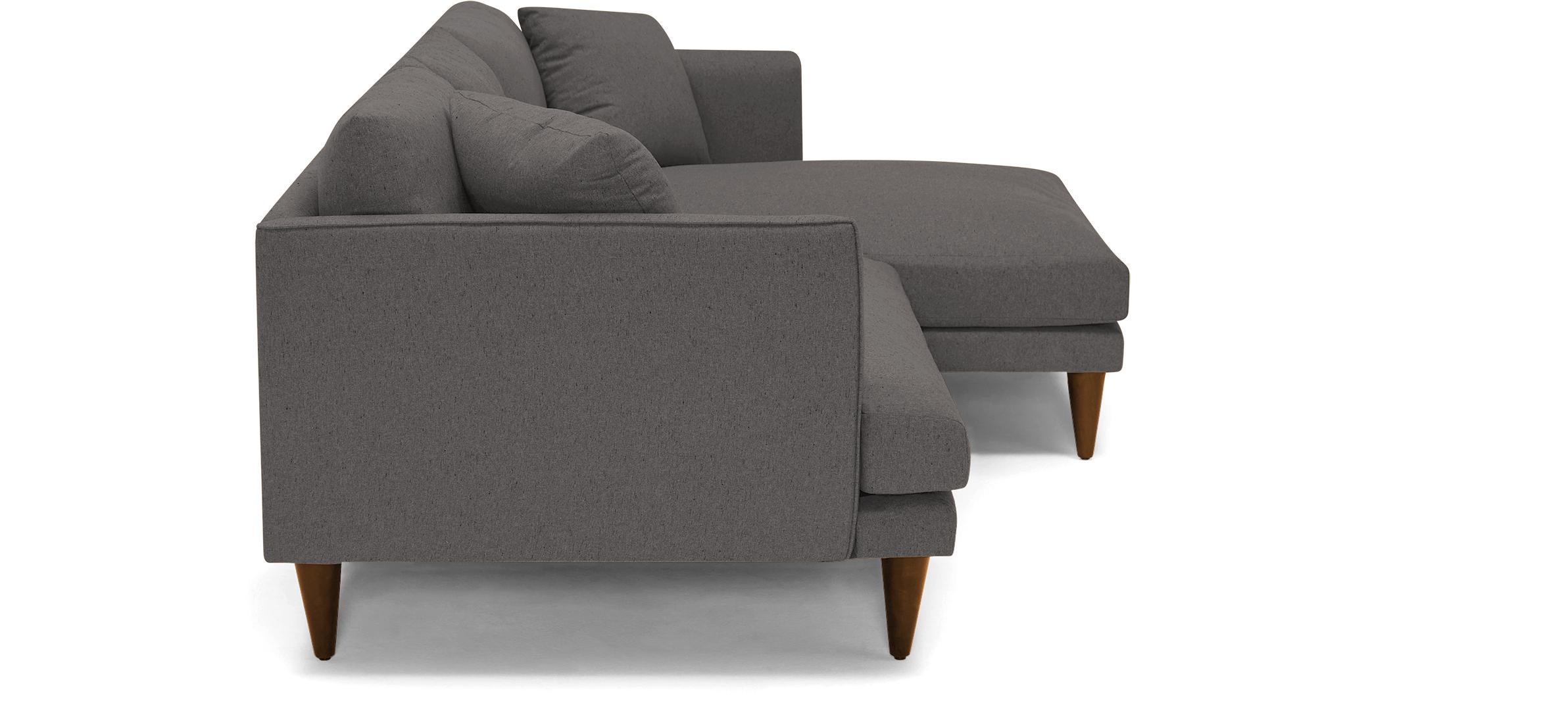 Gray Lewis Mid Century Modern Sectional - Cordova Eclipse - Mocha - Right - Cone - Image 2