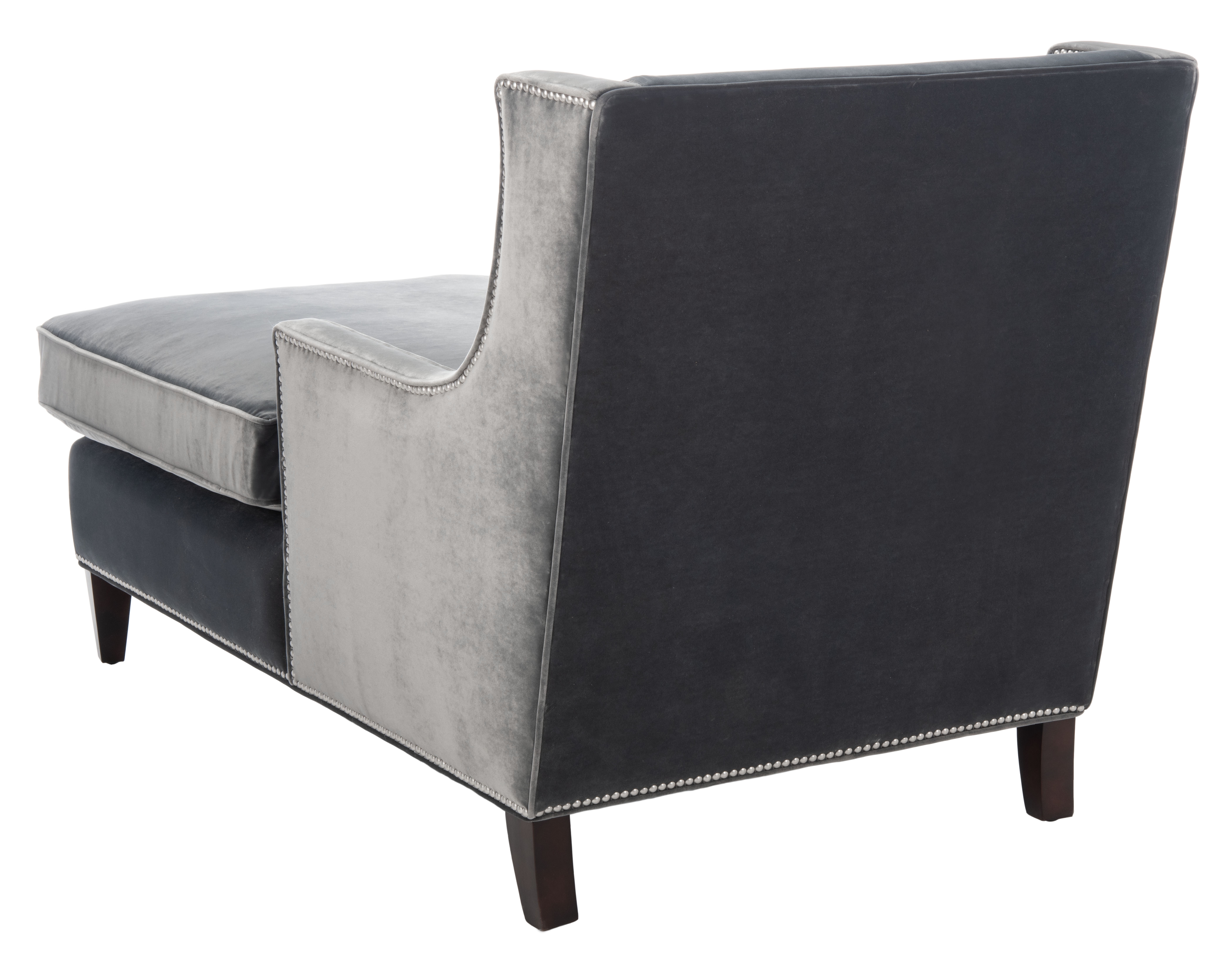 Vitali Studded Chaise - Charcoal - Arlo Home - Image 4