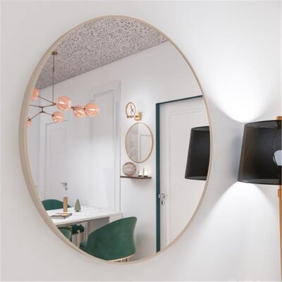 Matte Gold Wall Mirror 32 Round Mirror" - Image 0