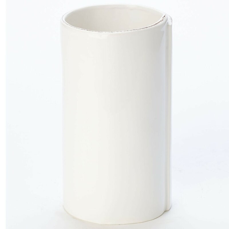VIETRI Lastra White Large Vase - Image 0