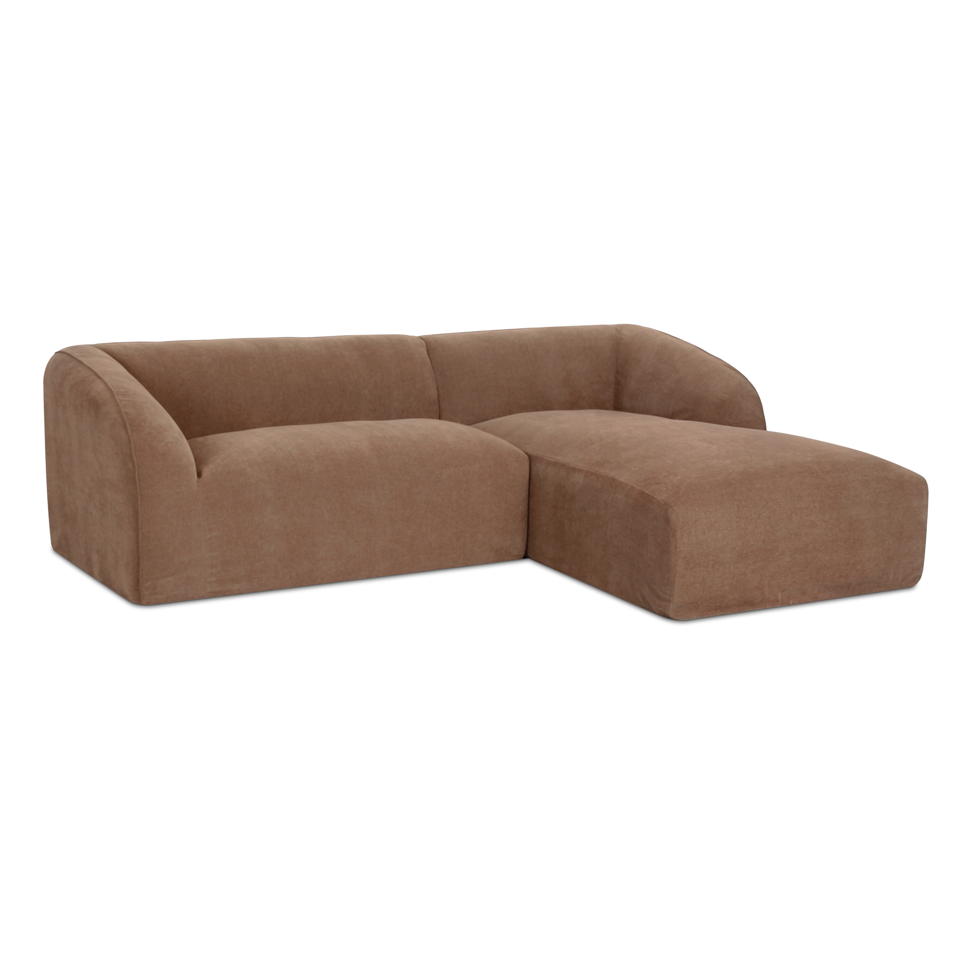Isla Nook 2 Piece Modular Sectional Right Mocha - Image 1