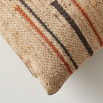 Varied Lengths Stripe Pillow Cover, 20"x20", Neutral - Image 2