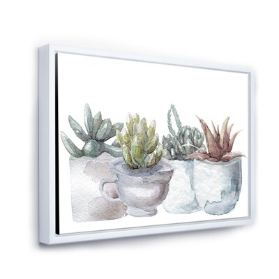 Cactus And Succulent House Plants IV - Farmhouse Canvas Wall Art Print-FL35345 - Image 0