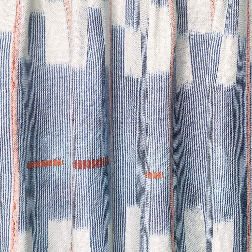 Chambray Lattice Baule French Pleat Curtain - Image 0