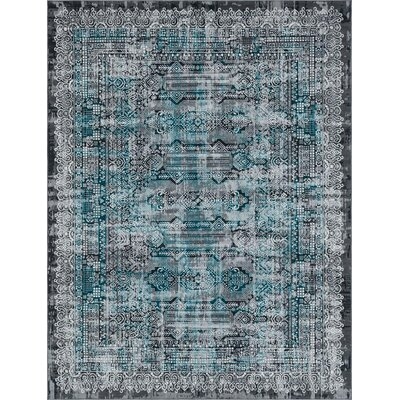 Clevinger Geometric Gray Area Rug - Image 0