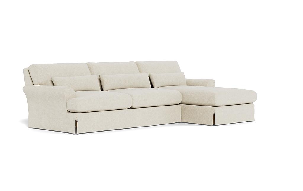 Maxwell Slipcovered Sectional Sofa with Right Chaise by Apartment Therapy - Image 1
