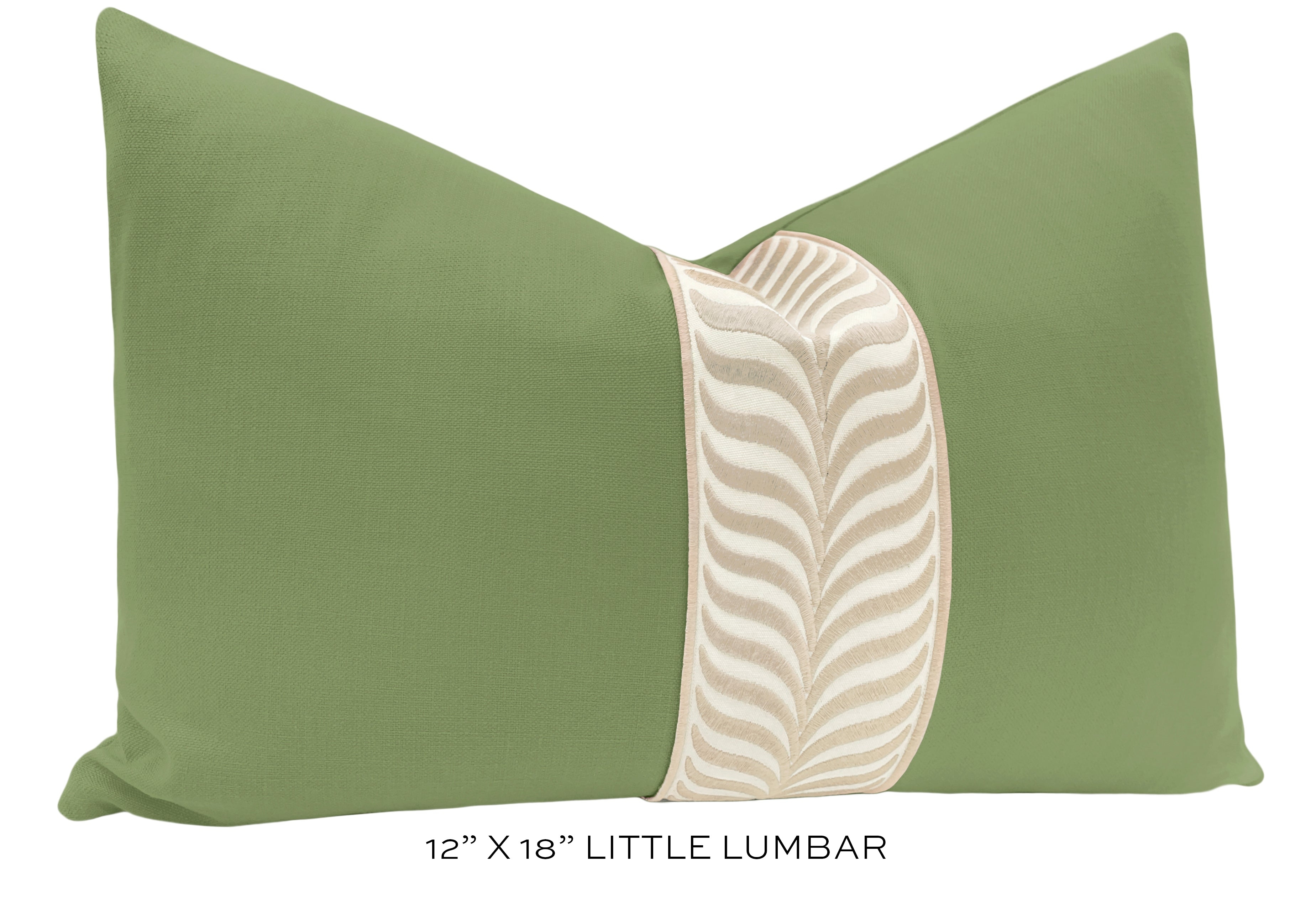 CLASSIC LINEN // CLOVER + TRELLIS TRIM // NATURAL - 20" X 20" - Image 4