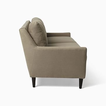 Everett 60" Loveseat, Poly, Performance Washed Canvas, Natural, Chocolate - Image 2