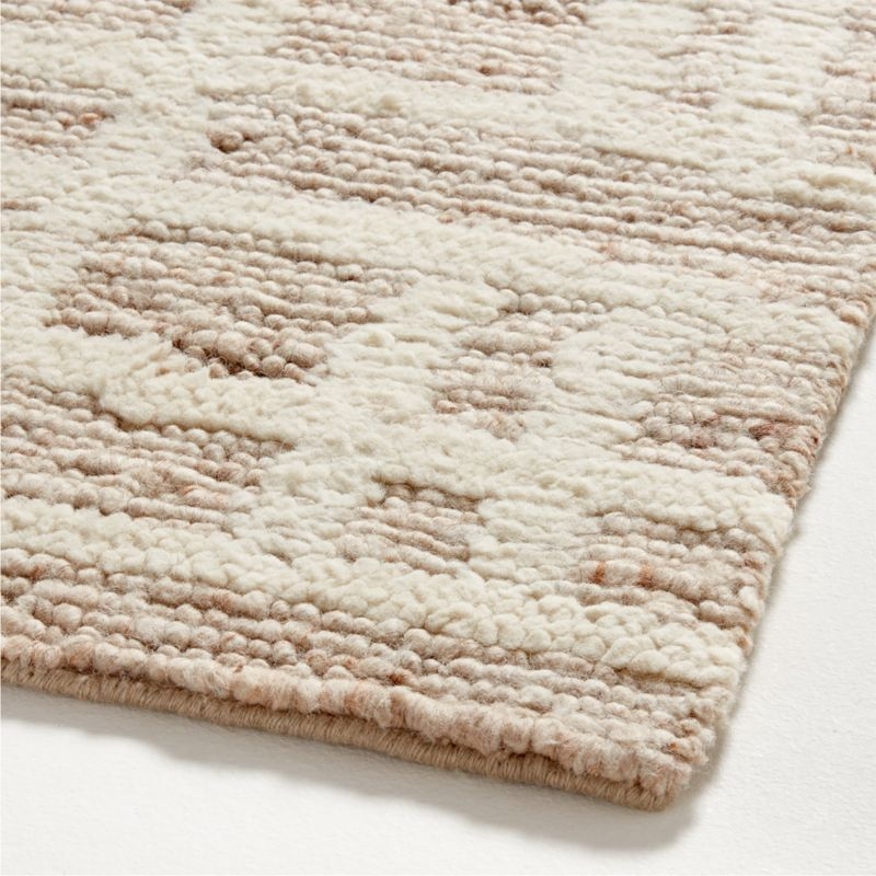 Agen Wool Handwoven Grid Caramel Brown Area Rug 6'x9' - Image 1