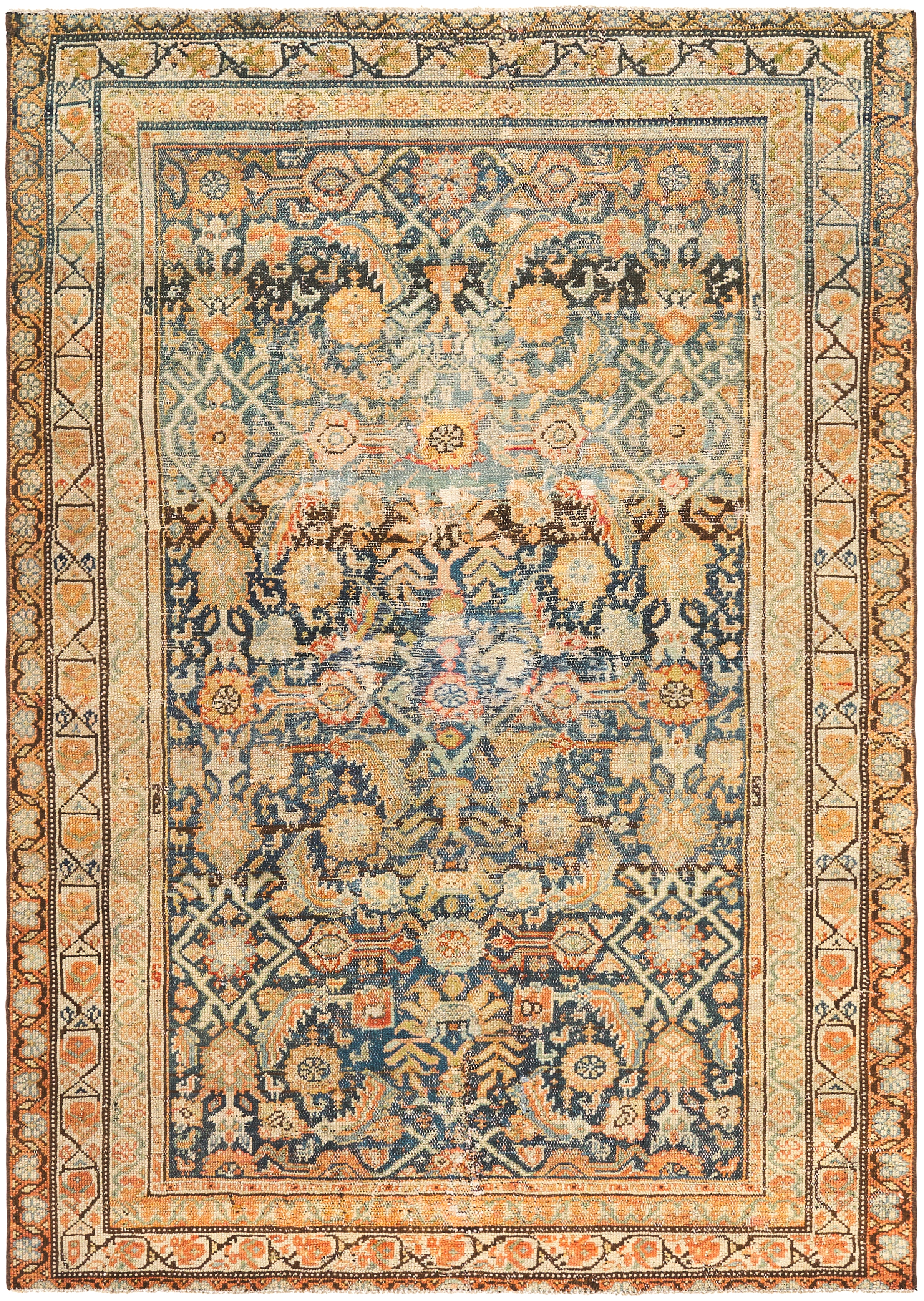 Antique One of a Kind  Indoor 3'9" x 5'5" Handmade Rug - Image 0