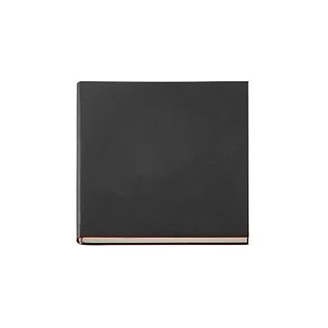 Leather Sketchbook, Italian Bonded Leather, Black, Small - Image 0