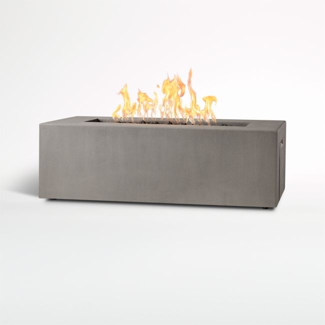 Plateau Rectangle Outdoor Propane Fire Pit Table - Image 0
