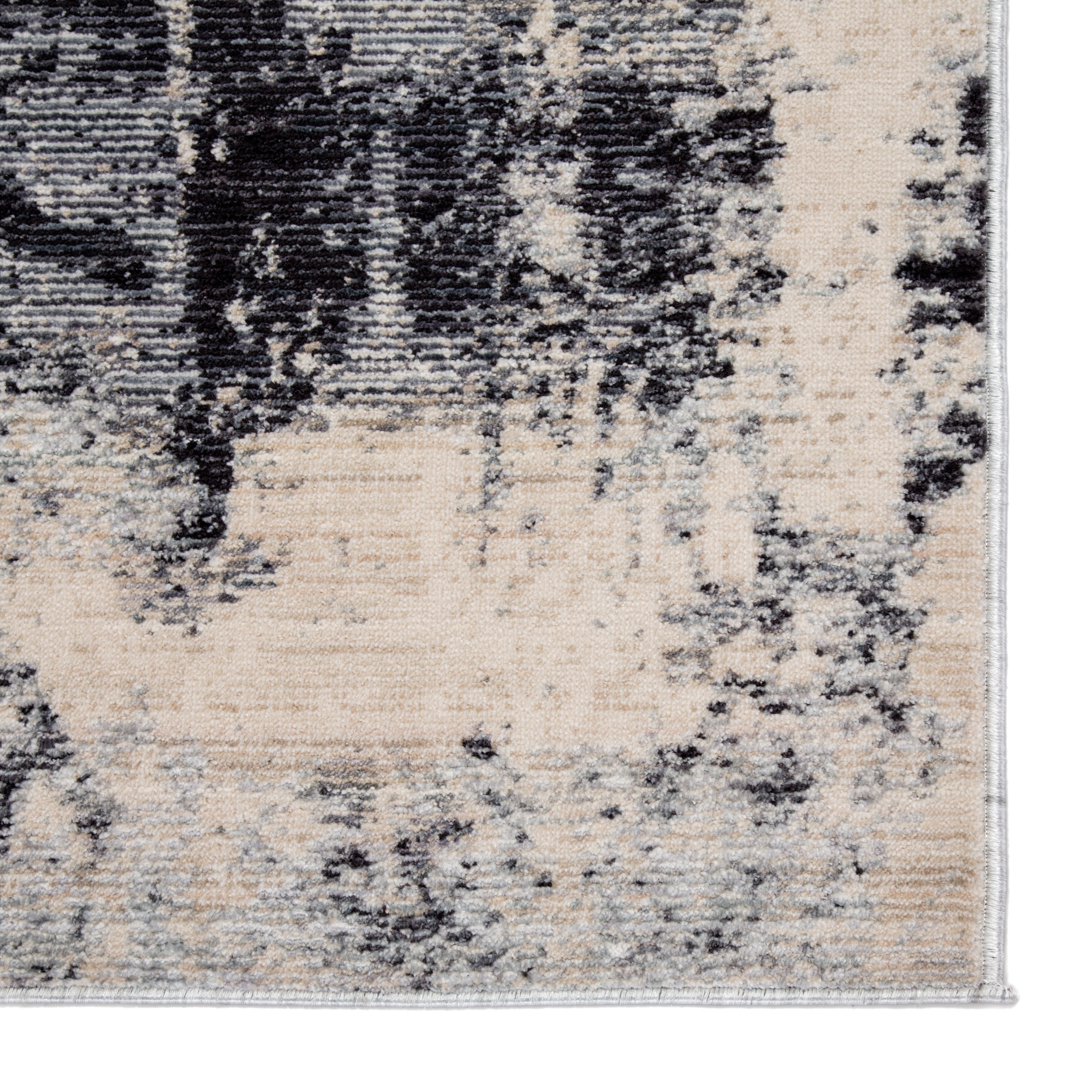 Patton Abstract Ivory/ Gray Runner Rug (2'6"X8') - Image 3