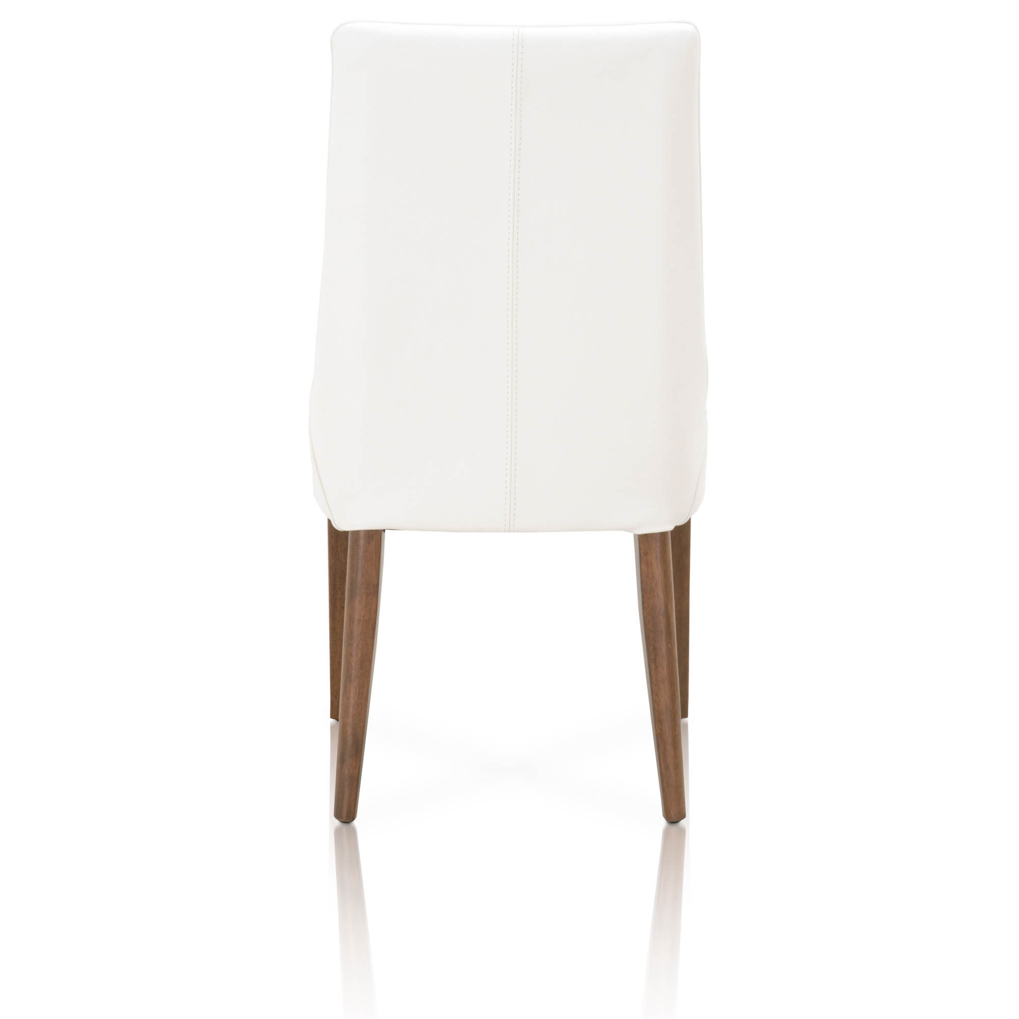 Aurora Dining Chair, Alabaster Leather, Walnut, Set of 2 - Image 4