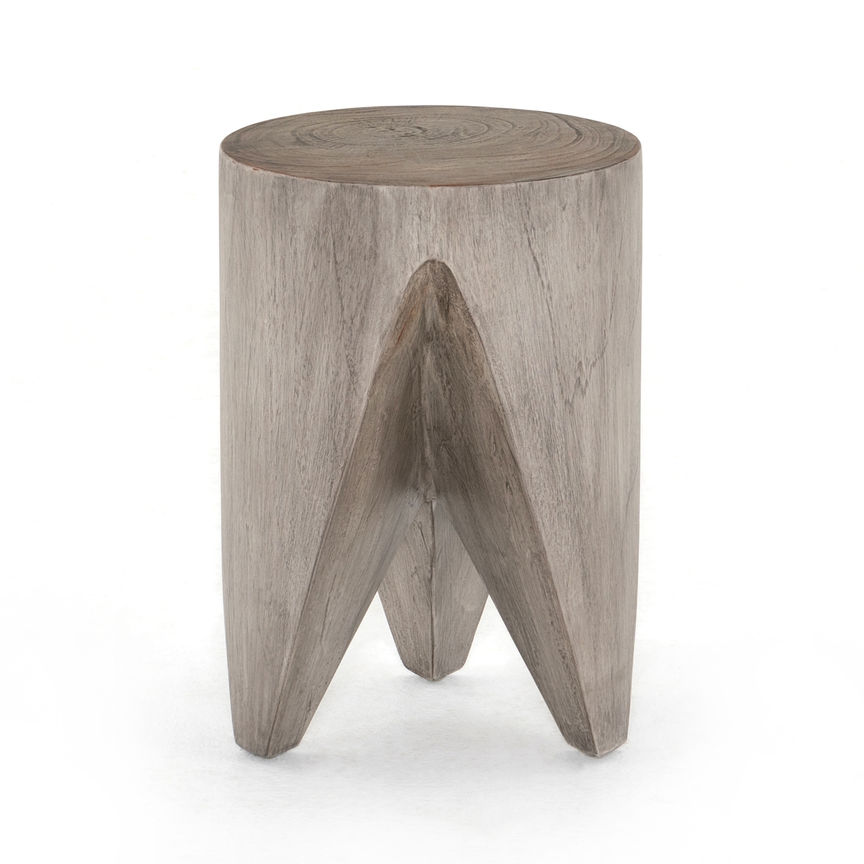Petros Outdoor End Table - Weathered Grey Teak - Image 2