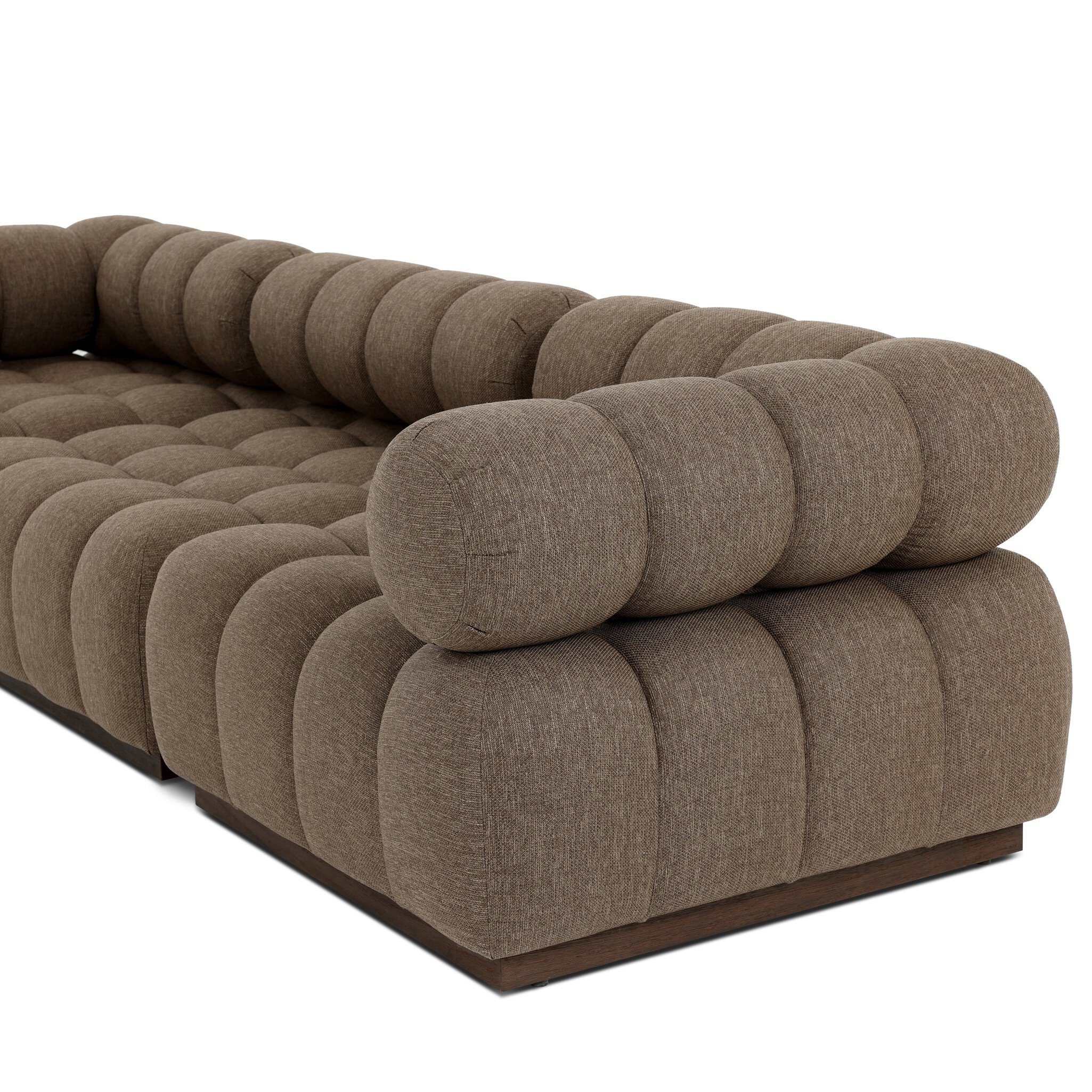 Roma Outdoor 3-Piece Sectional - Ellor Brown - Image 9