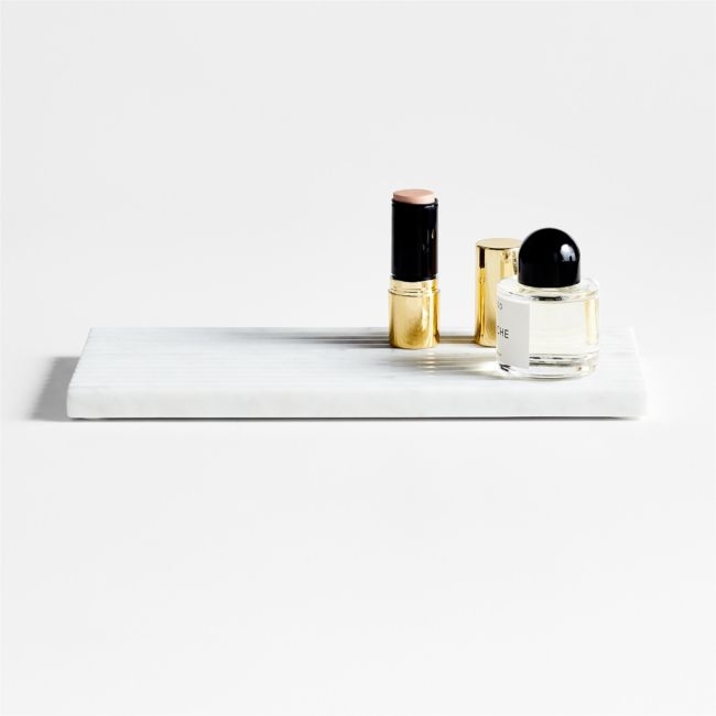 Carmen White Marble Vanity Tray - Image 0