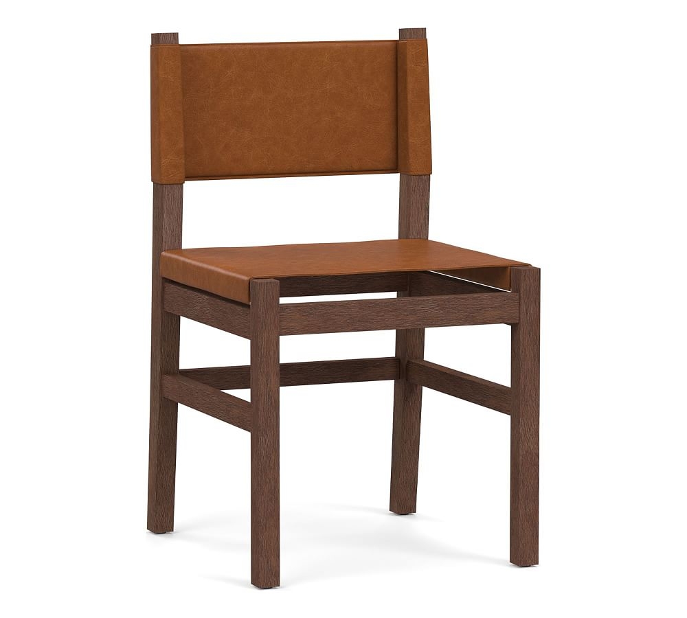 Segura Leather Dining Side Chair, Coffee Bean Frame, Statesville Caramel - Image 0