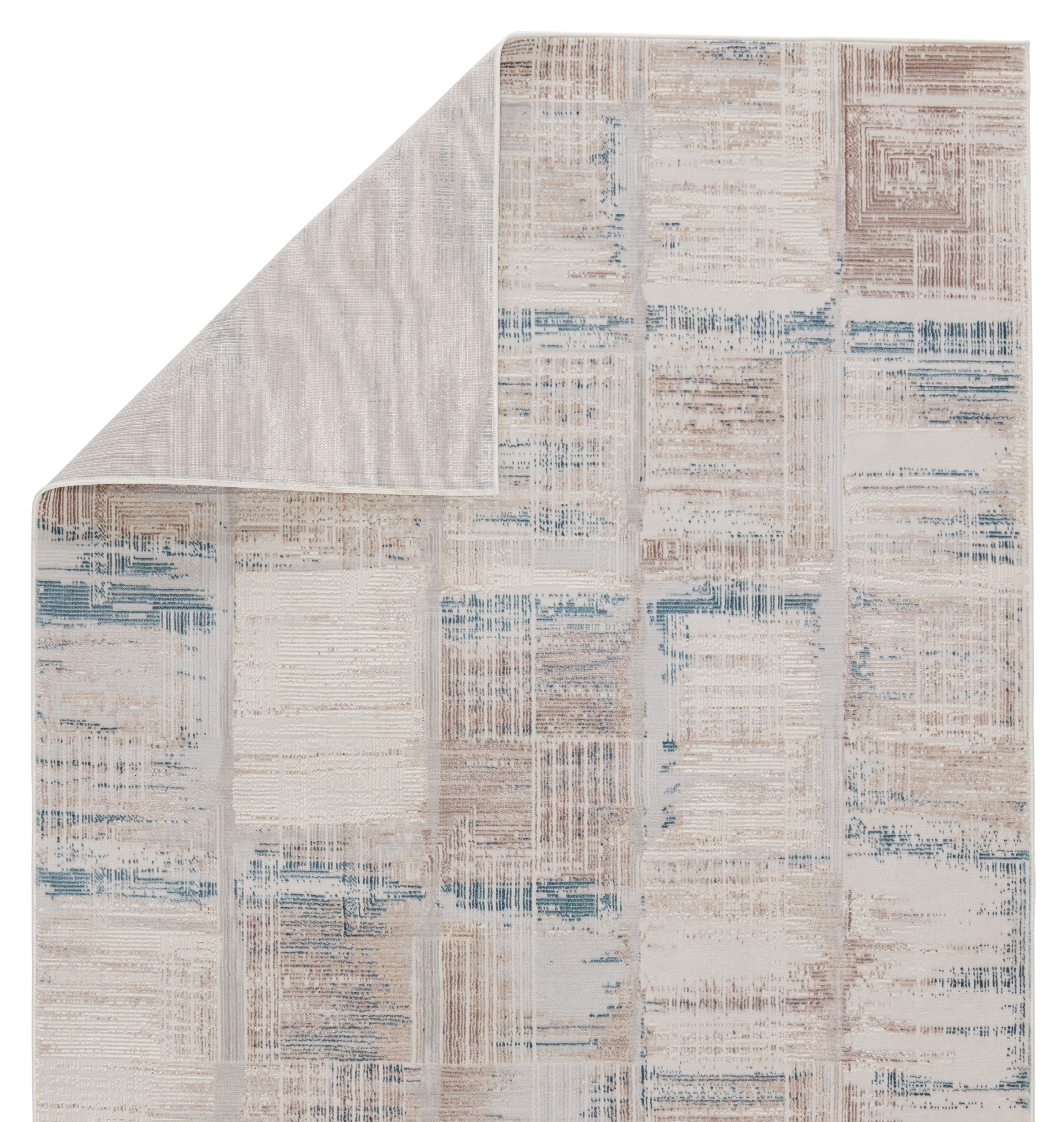 Vibe by Halvard Abstract Ivory/ Blue Area Rug (8'X10') - Image 2