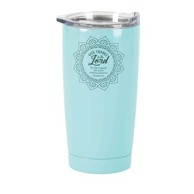 Tumbler Give Thanks To The Ss Teal 20 Oz - Image 0