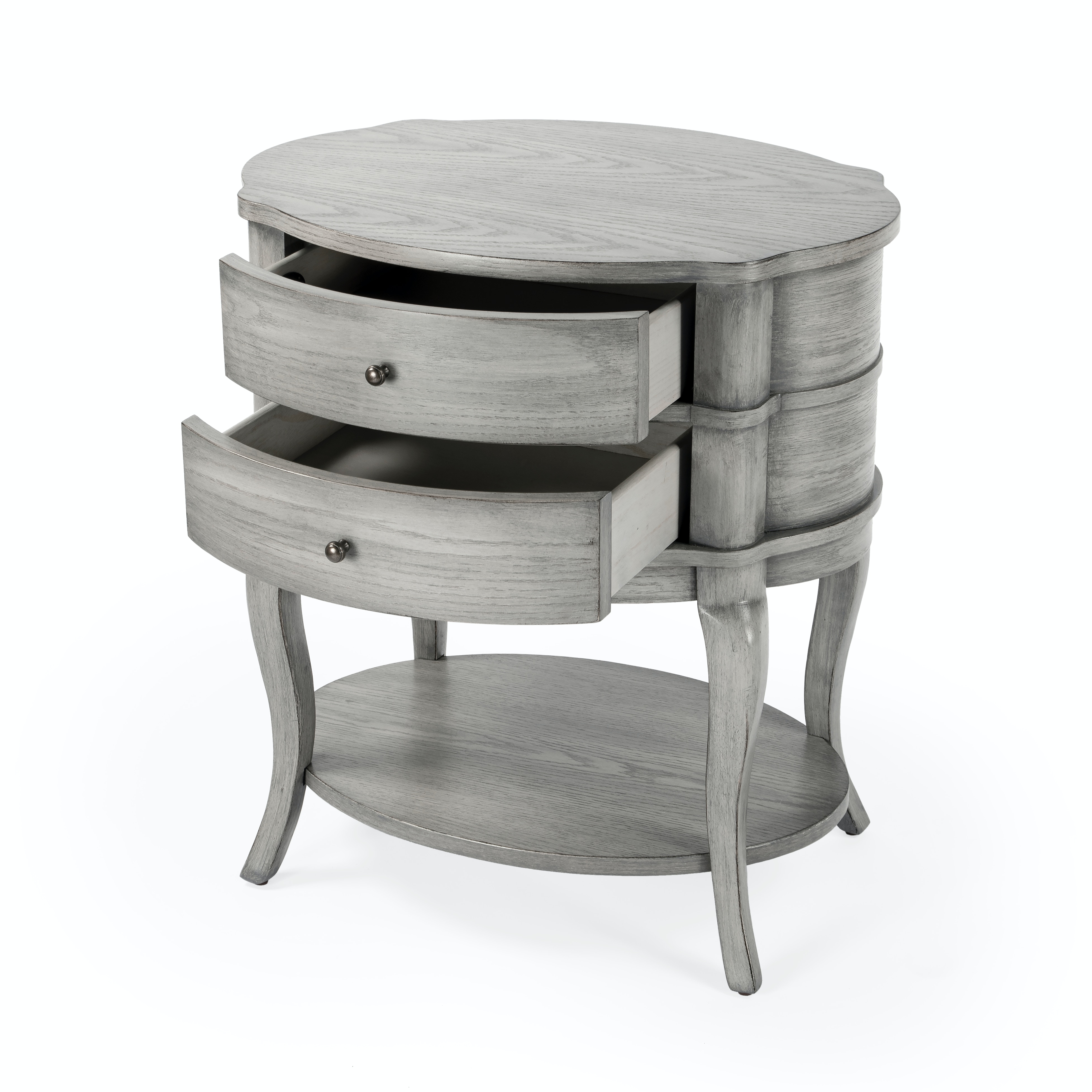 Jarvis Gray Oval Side Table - Image 2