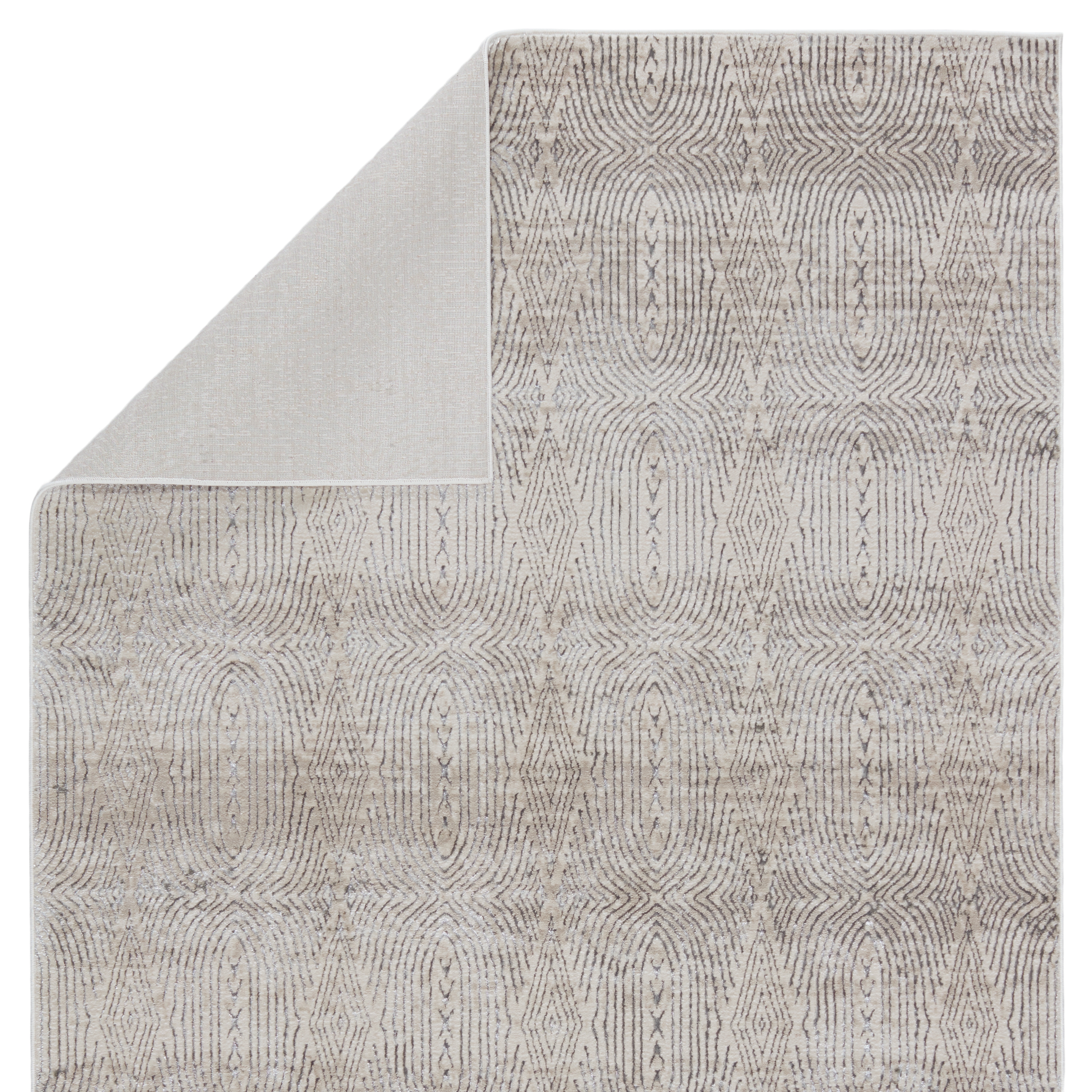 Nikki Chu by Jaco Trellis Cream/ Gray Area Rug (7'10"X10'6") - Image 2