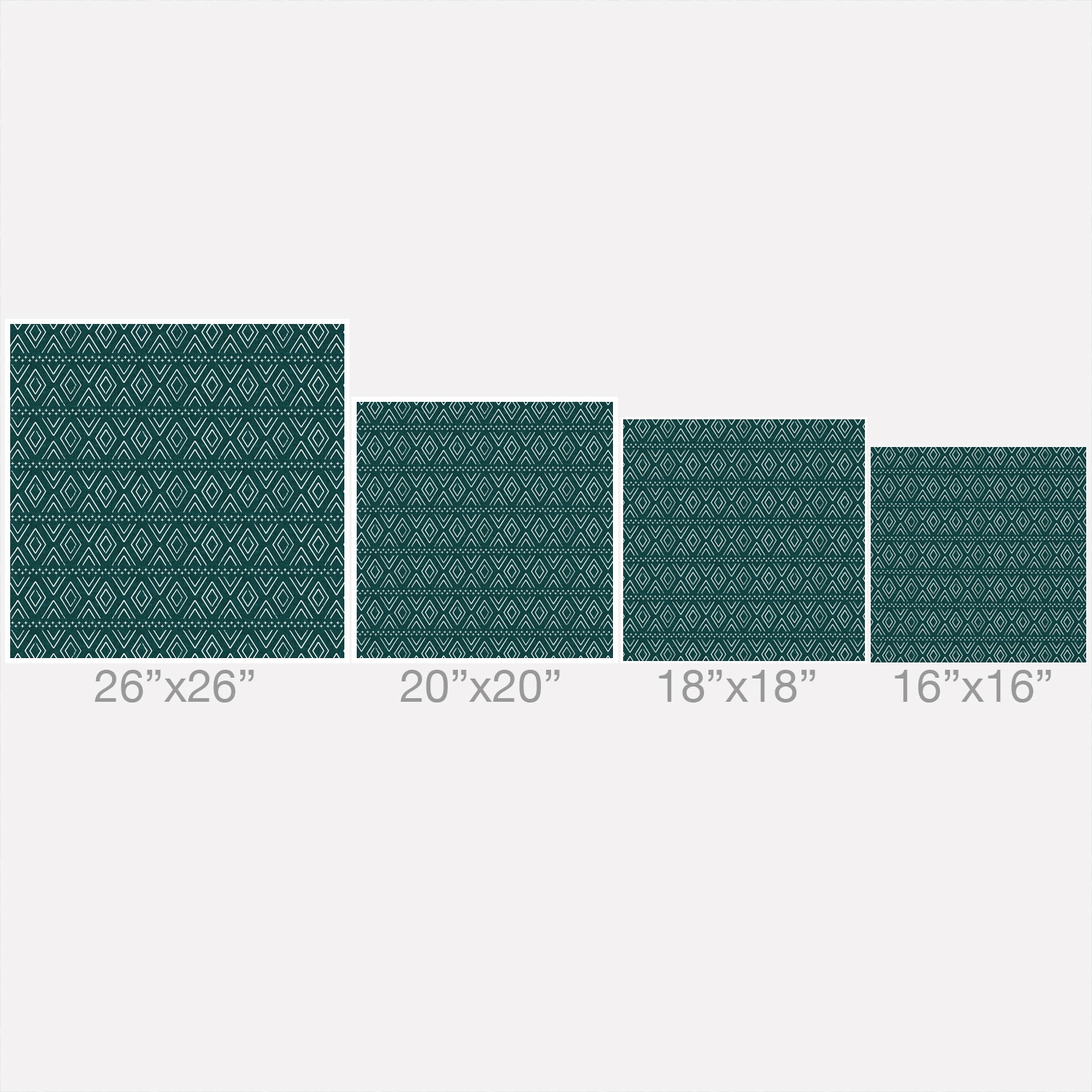 Farmhouse Diamonds Teal by Little Arrow Design Co - Outdoor Throw Pillow 18" x 18" - Image 1