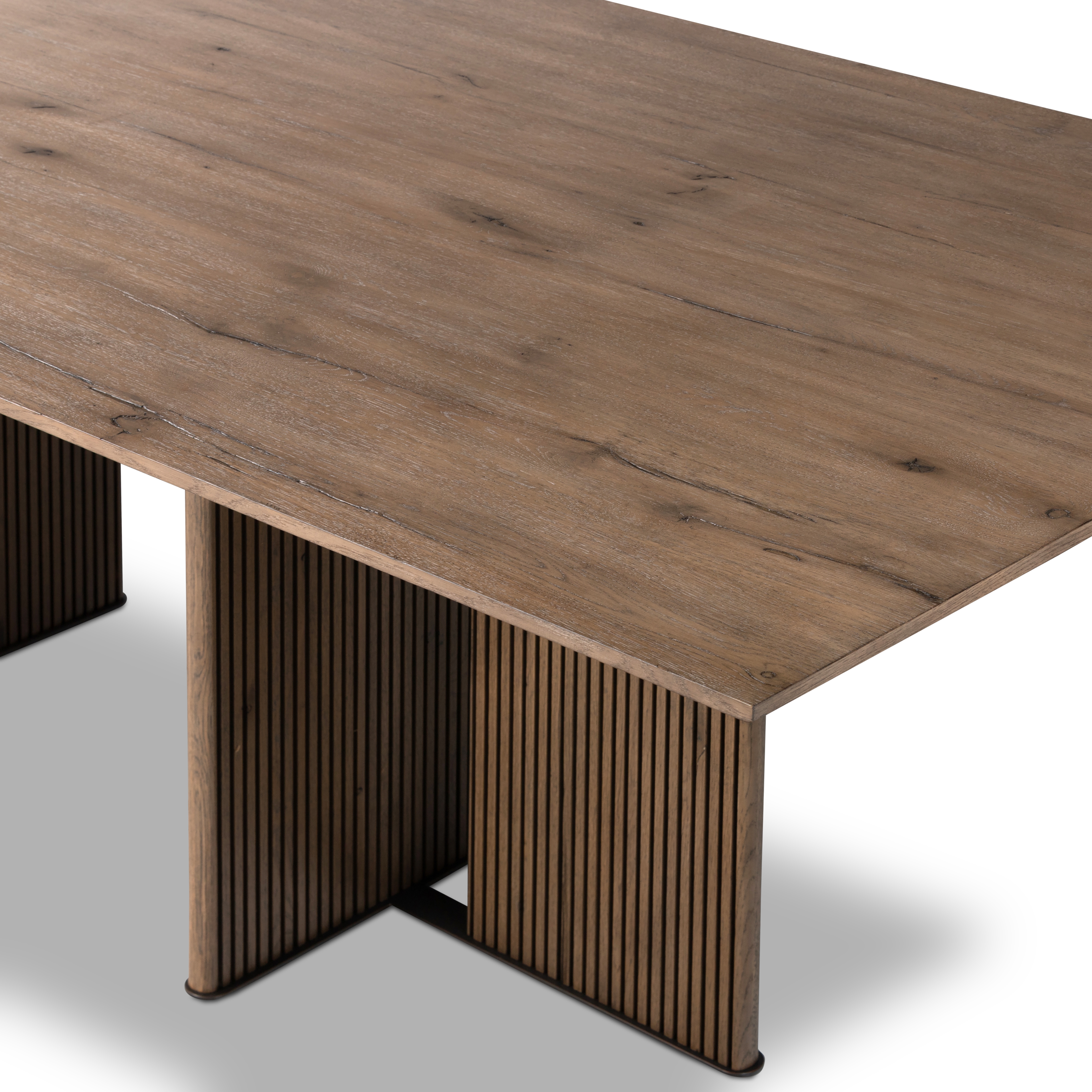 Leo Dining Table-Rustic Grey Veneer - Image 2
