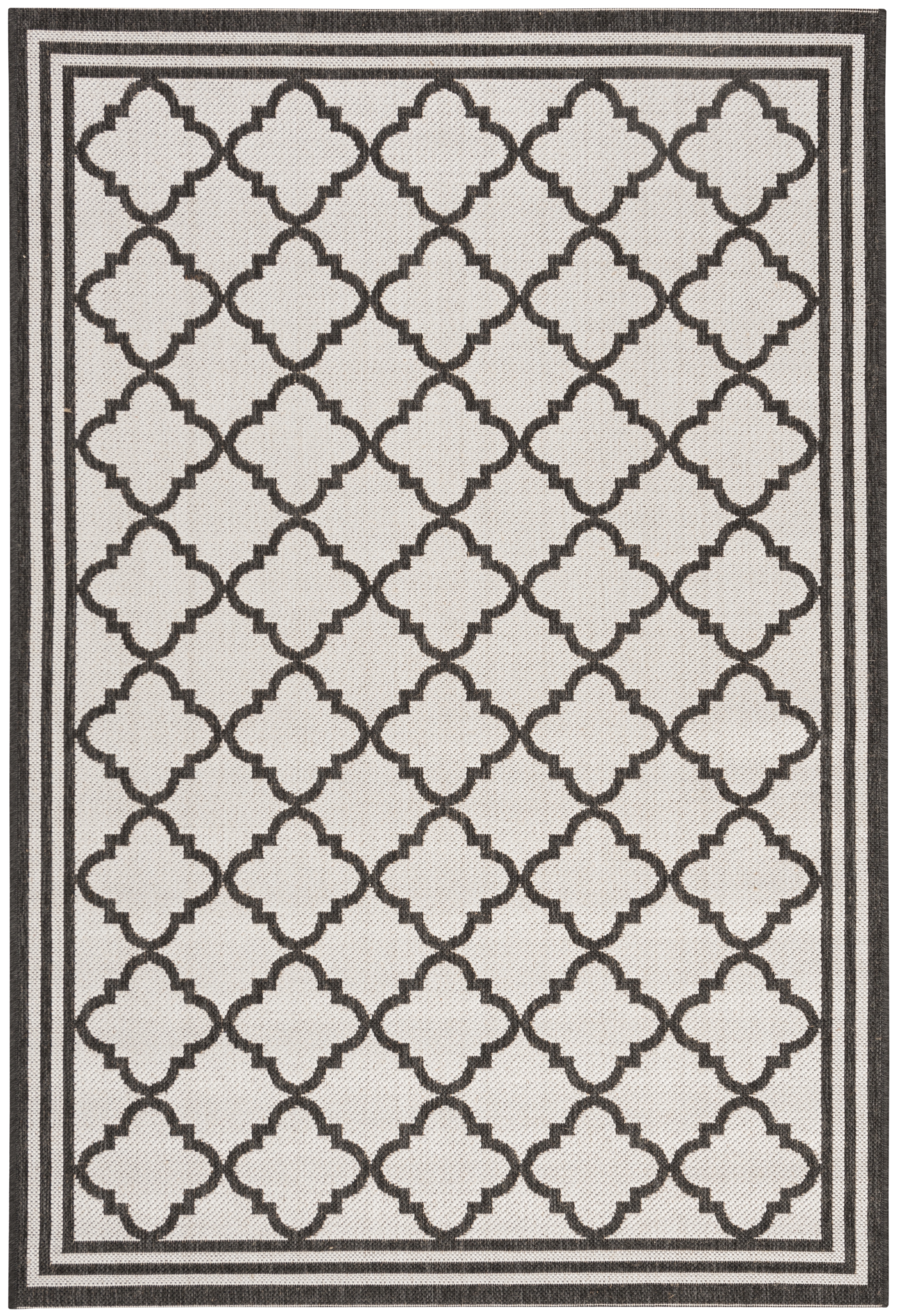 Arlo Home Indoor/Outdoor Woven Area Rug, LND121A, Light Grey/Charcoal,  4' X 6' - Image 0