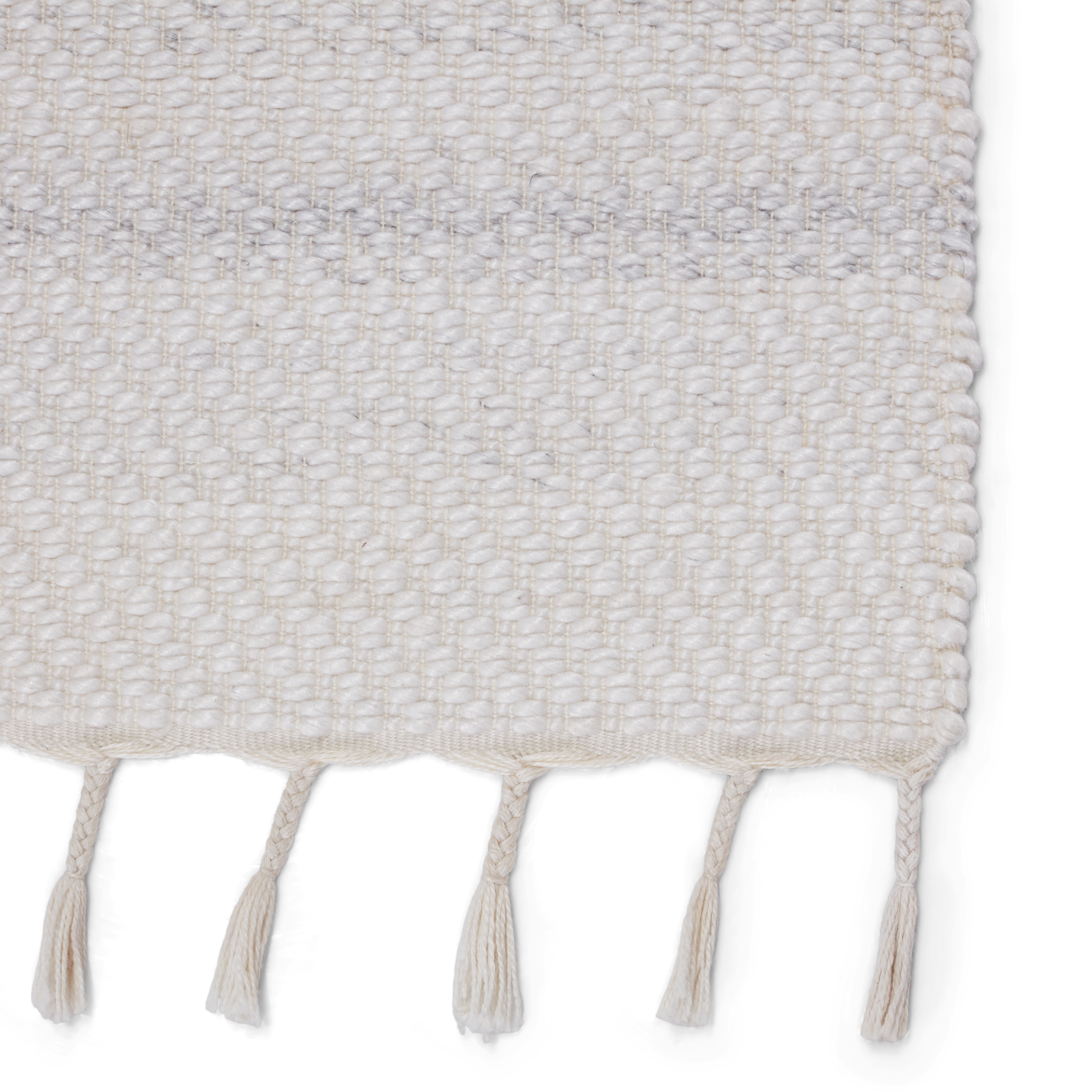 Encanto Indoor/ Outdoor Solid White/ Light Gray Area Rug (7'10"X10'10") - Image 3