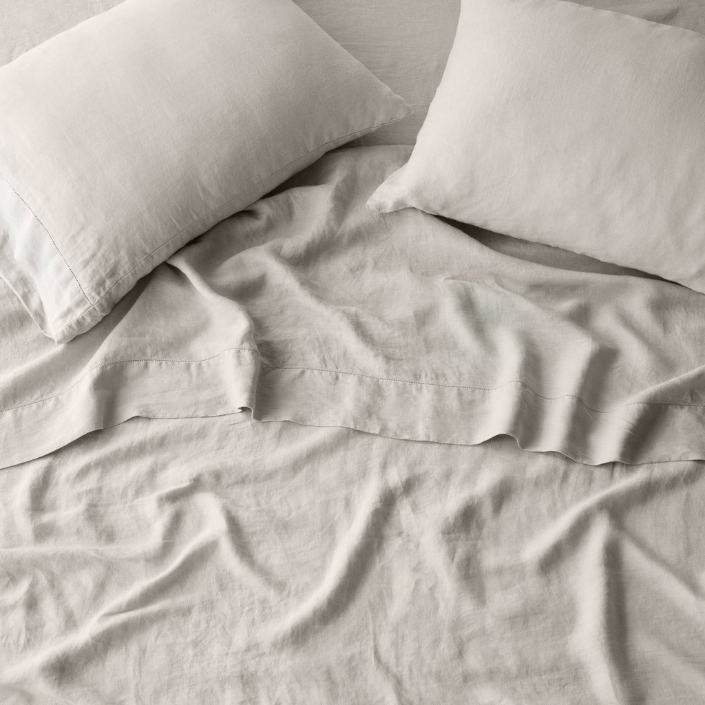 The Citizenry Stonewashed Linen Bed Sheet Set | Full | Solid Sand - Image 0