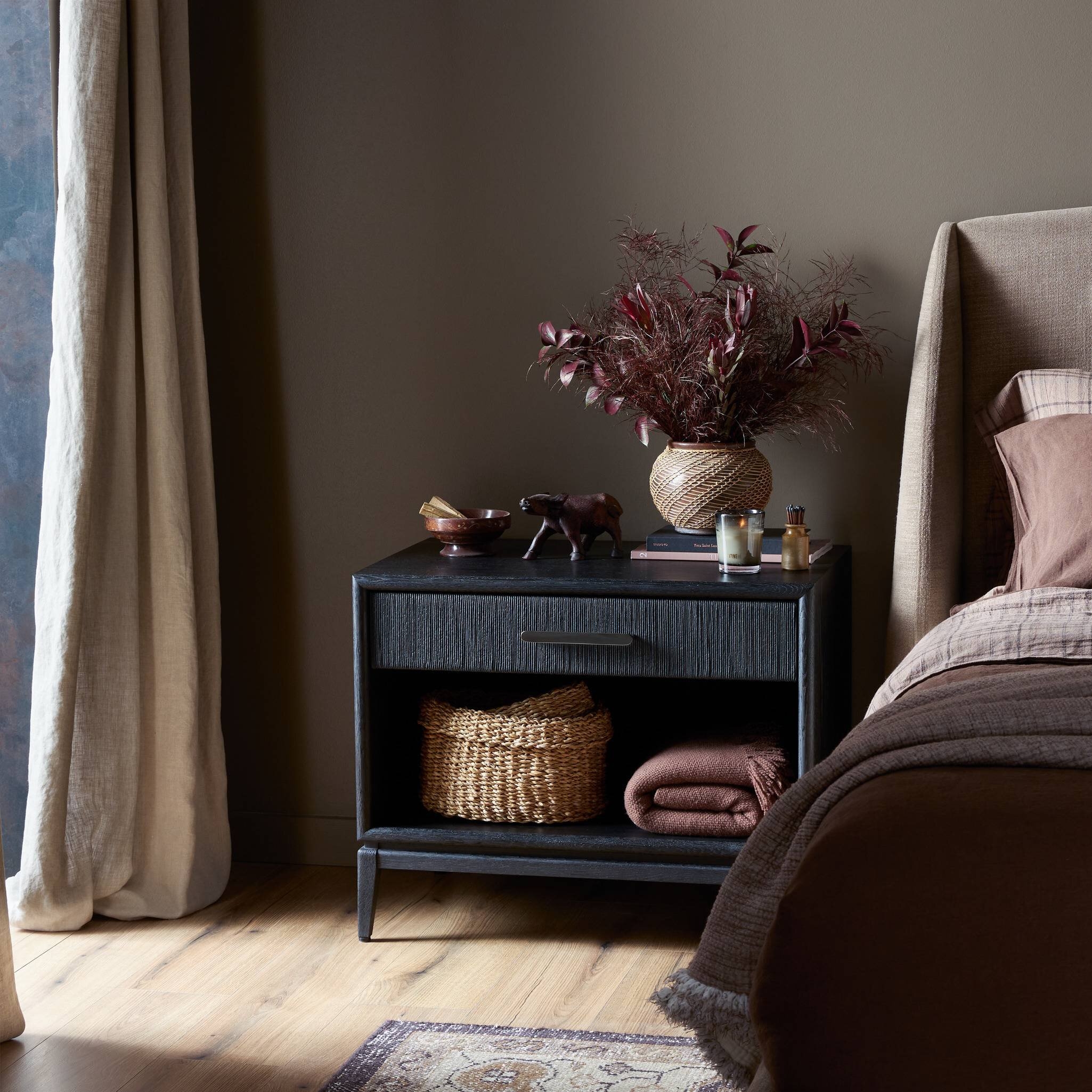 Rosenell Open Nightstand - Black Oak Veneer - Image 3