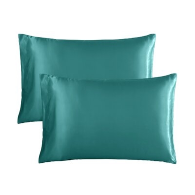 2 Pack Satin Pillow Cases,Silky Soft Pillow Cover With Envelop Closure,Queen/King Size - Image 0
