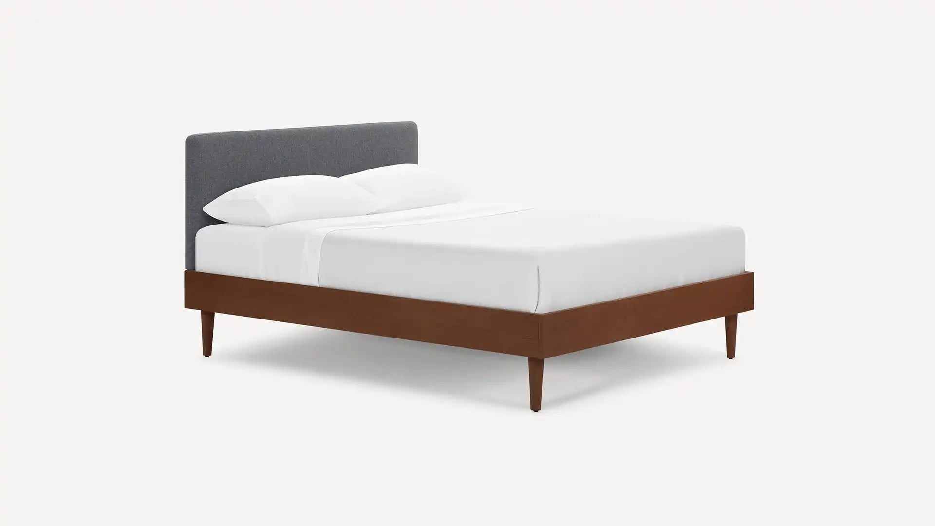 Chorus Bed with Upholstered Headboard - King / Papyrus/Oak / Straight - Image 3