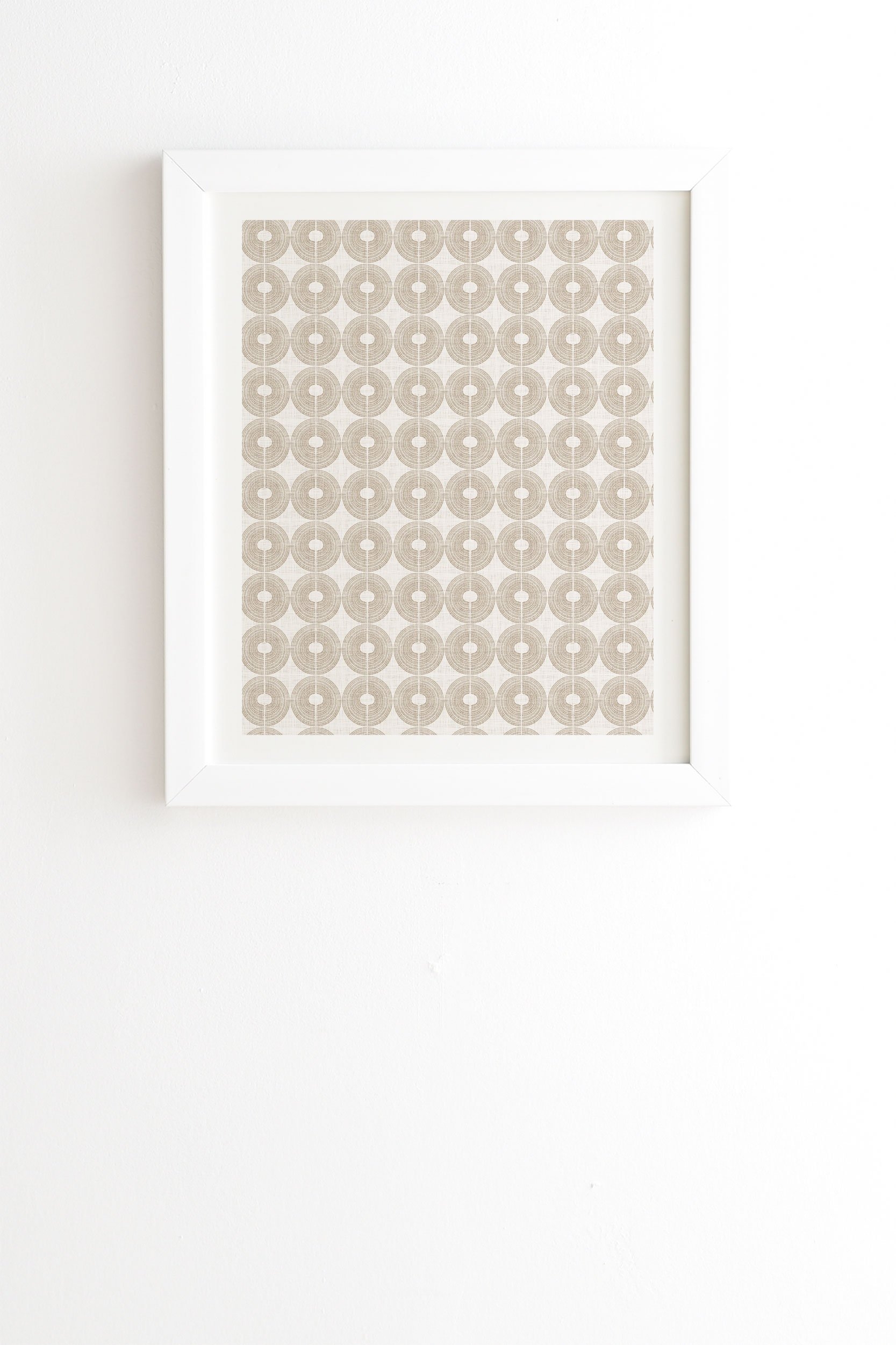Iveta Abolina Aylin Beige White Framed Wall Art - 14" x 16.5" - Image 0