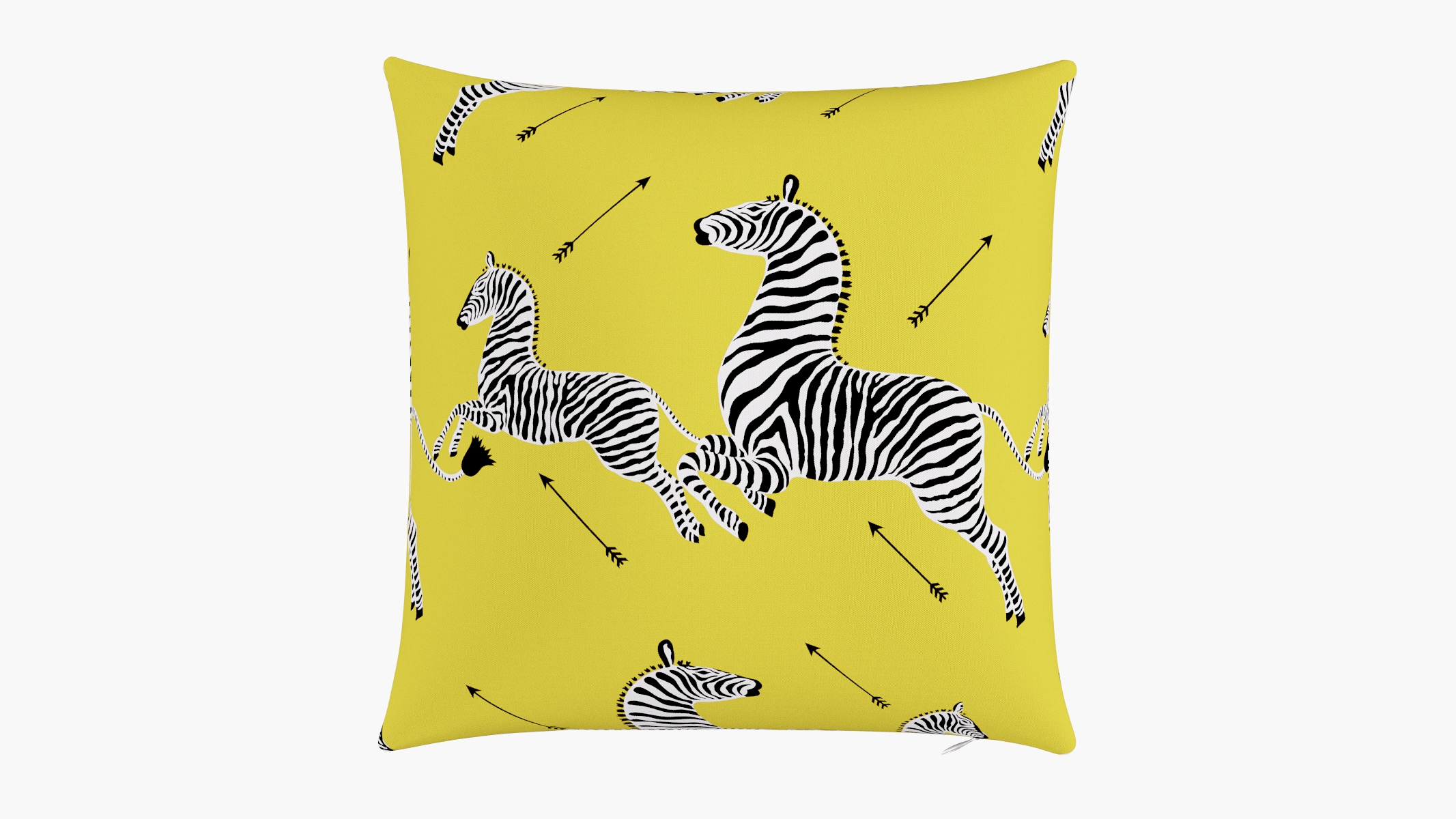Throw Pillow 20", Yellow Zebra, 20" x 20" - Image 0