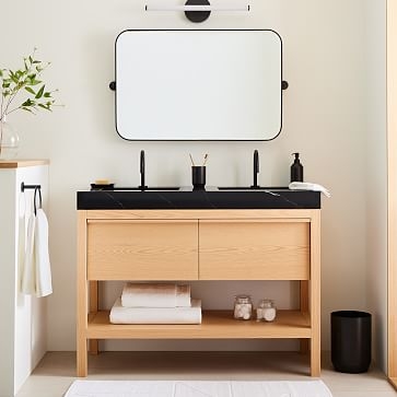 Glenn Double Bathroom Vanity, 48" Wide, Chestnut Oak - Image 2