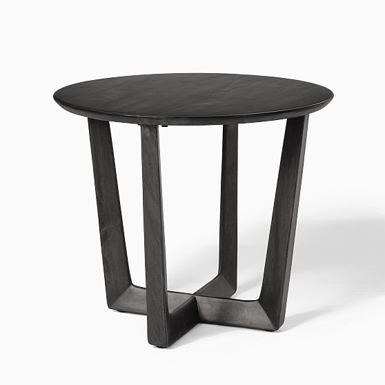 WE Stowe Collection Round Side Table, Black - Image 0