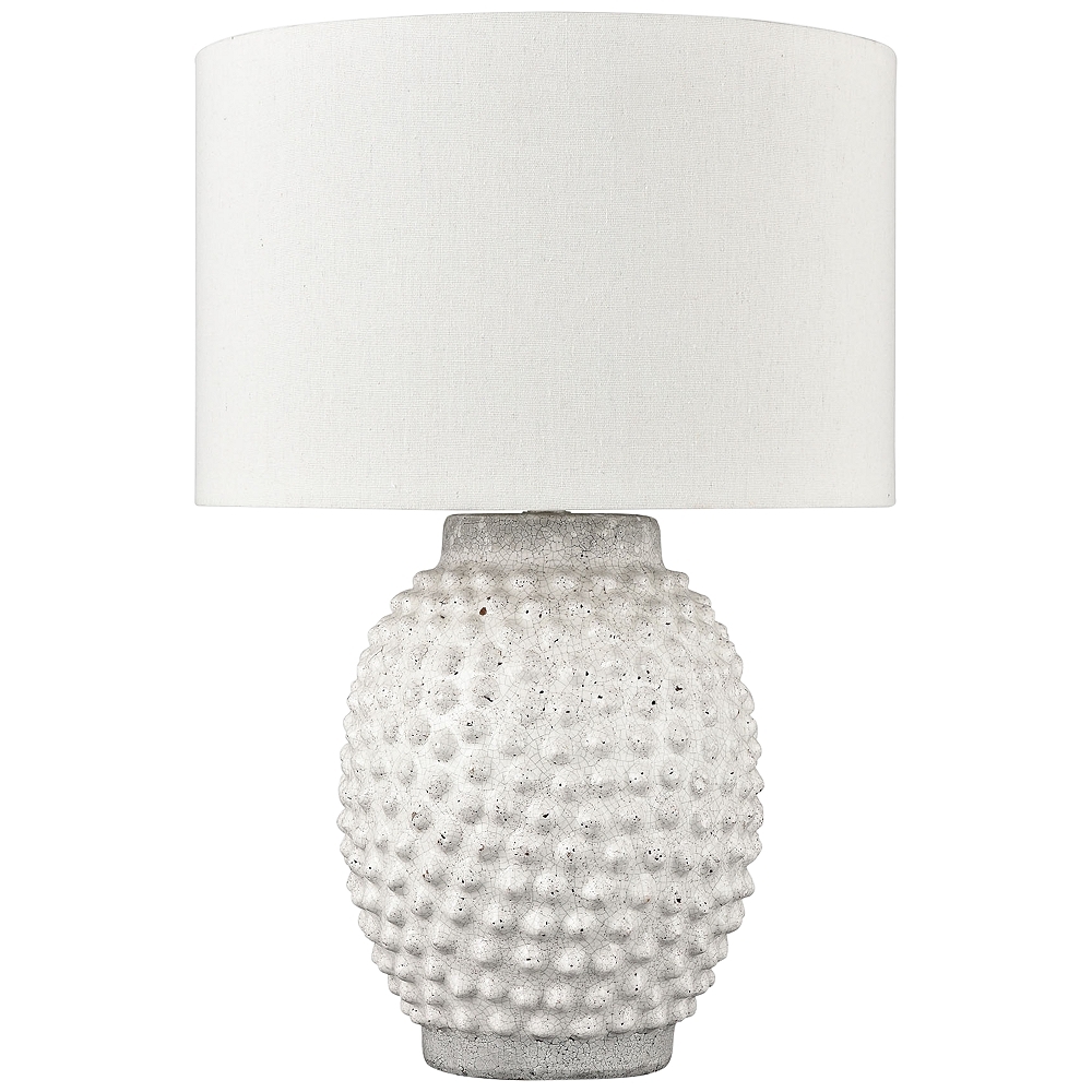 Dimond Keem Bay Crackle Terracotta Table Lamp, White - Image 0