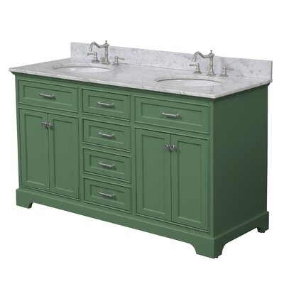 Ronnie 60" Double Bathroom Vanity Set - Thumbnail 3
